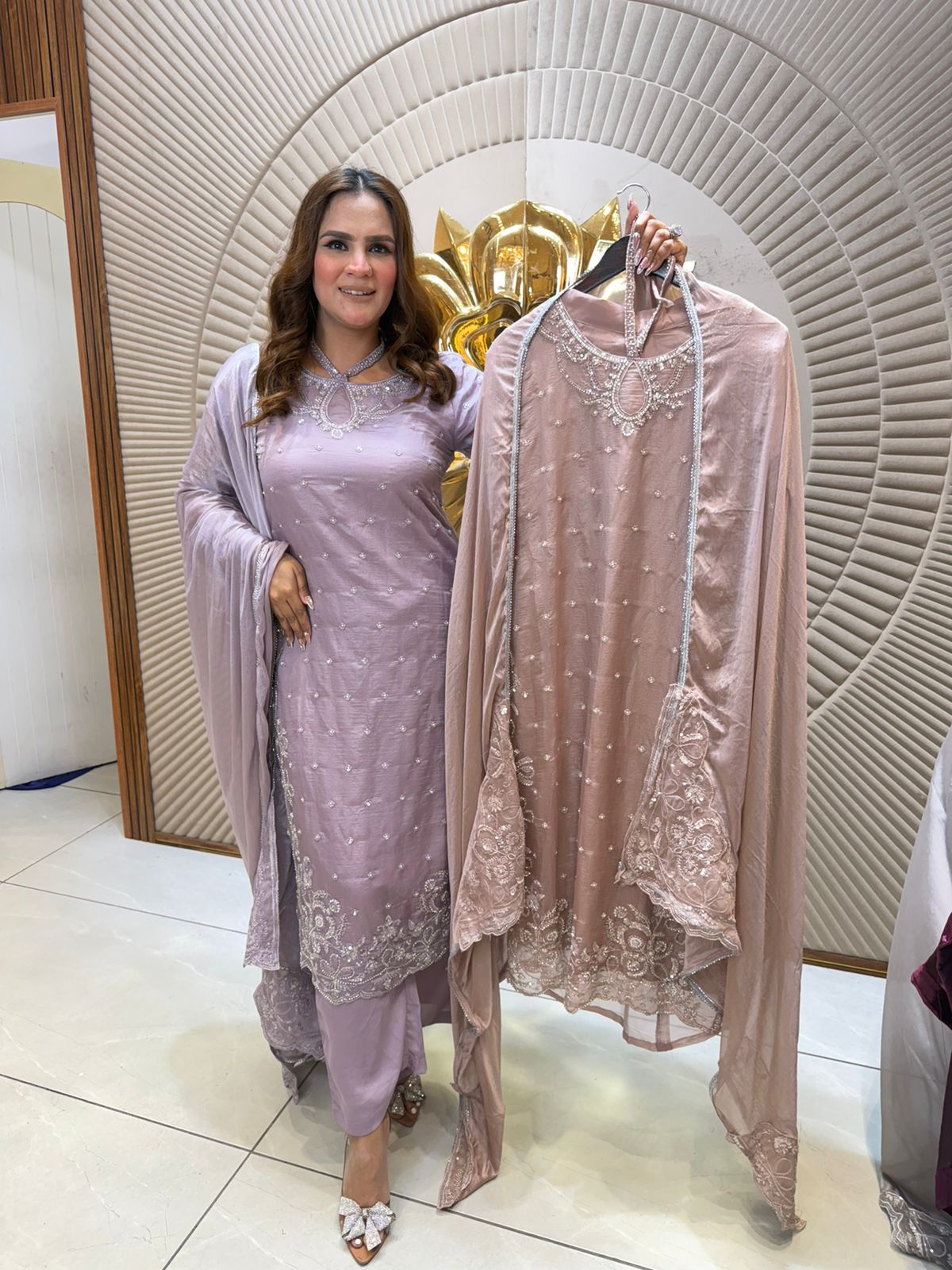 Elegant Party Wear Suit With Heavy Work PC2626