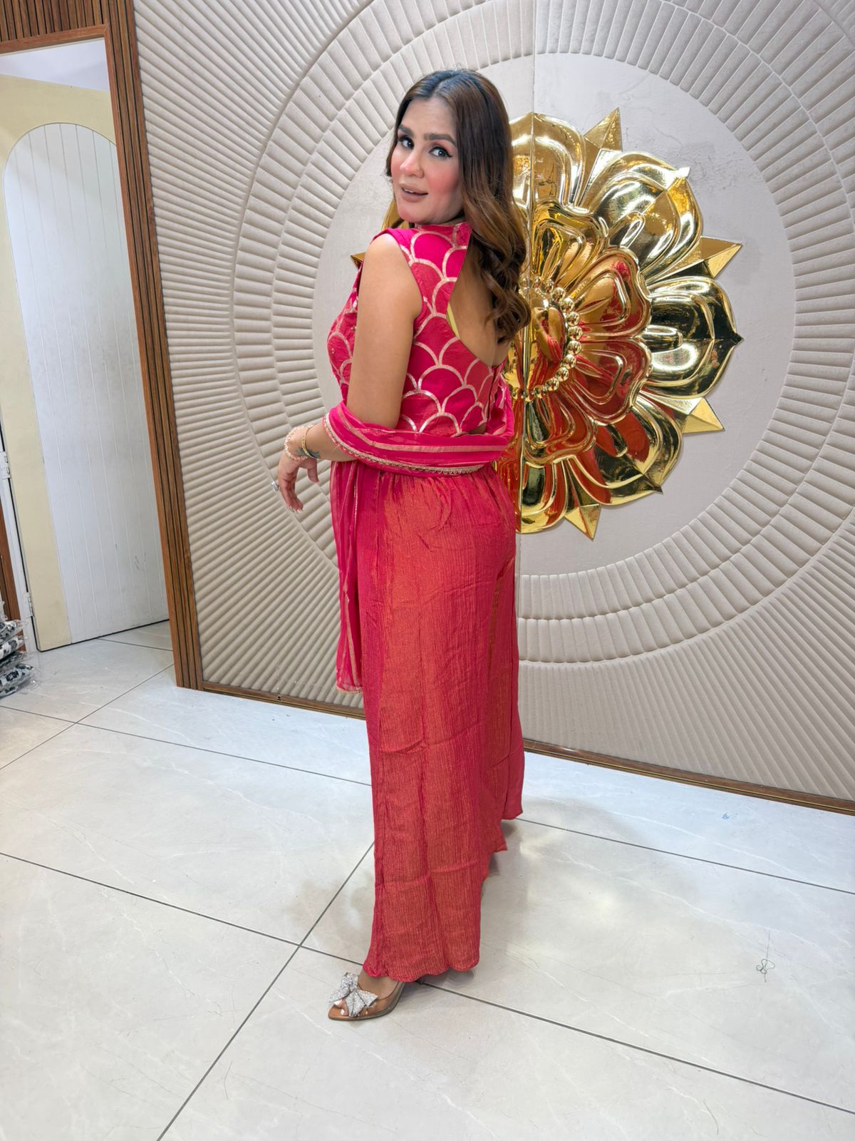 Elegant Party Wear Dress With Mirror Work PC2627