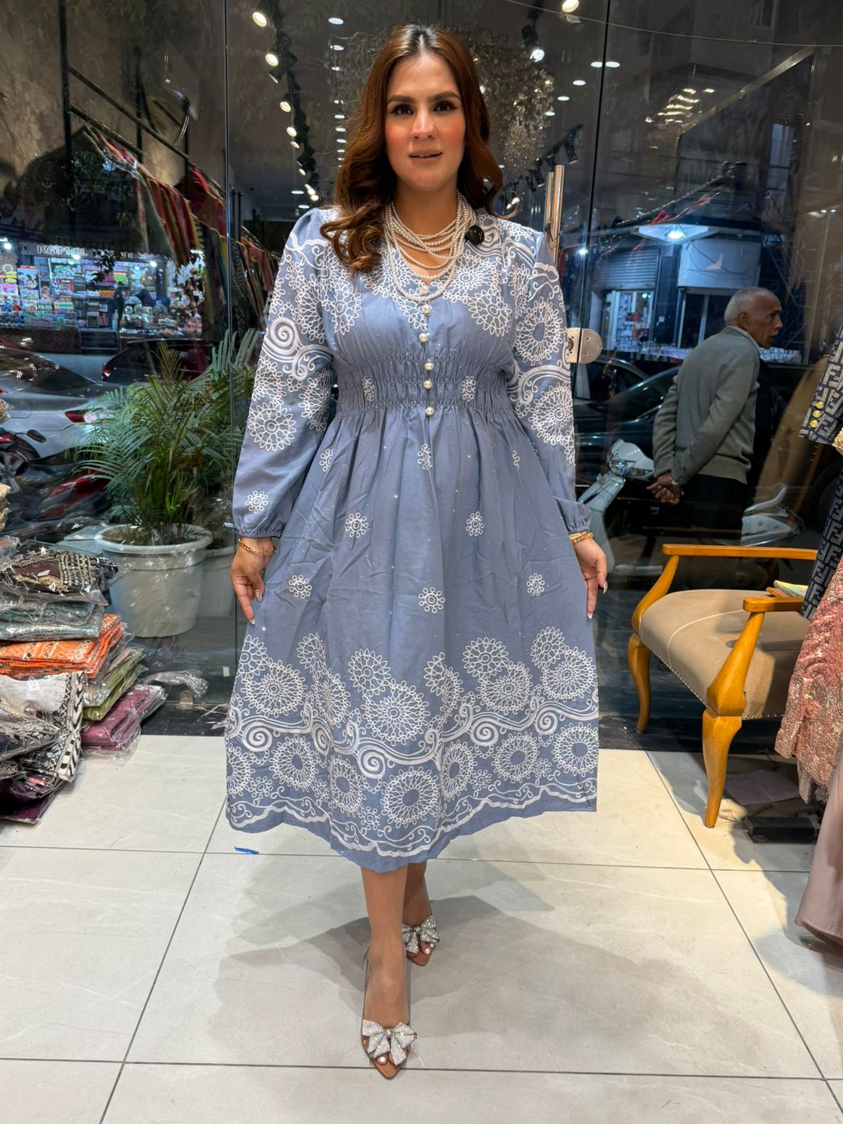 Beautiful Full Sleeves Dress PC2640