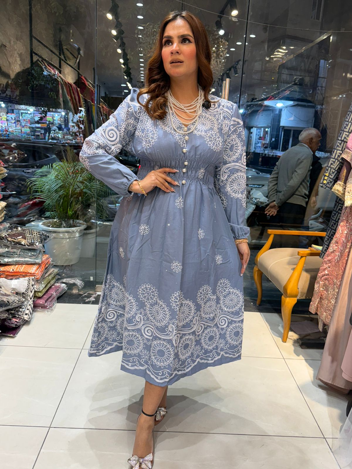 Beautiful Full Sleeves Dress PC2640
