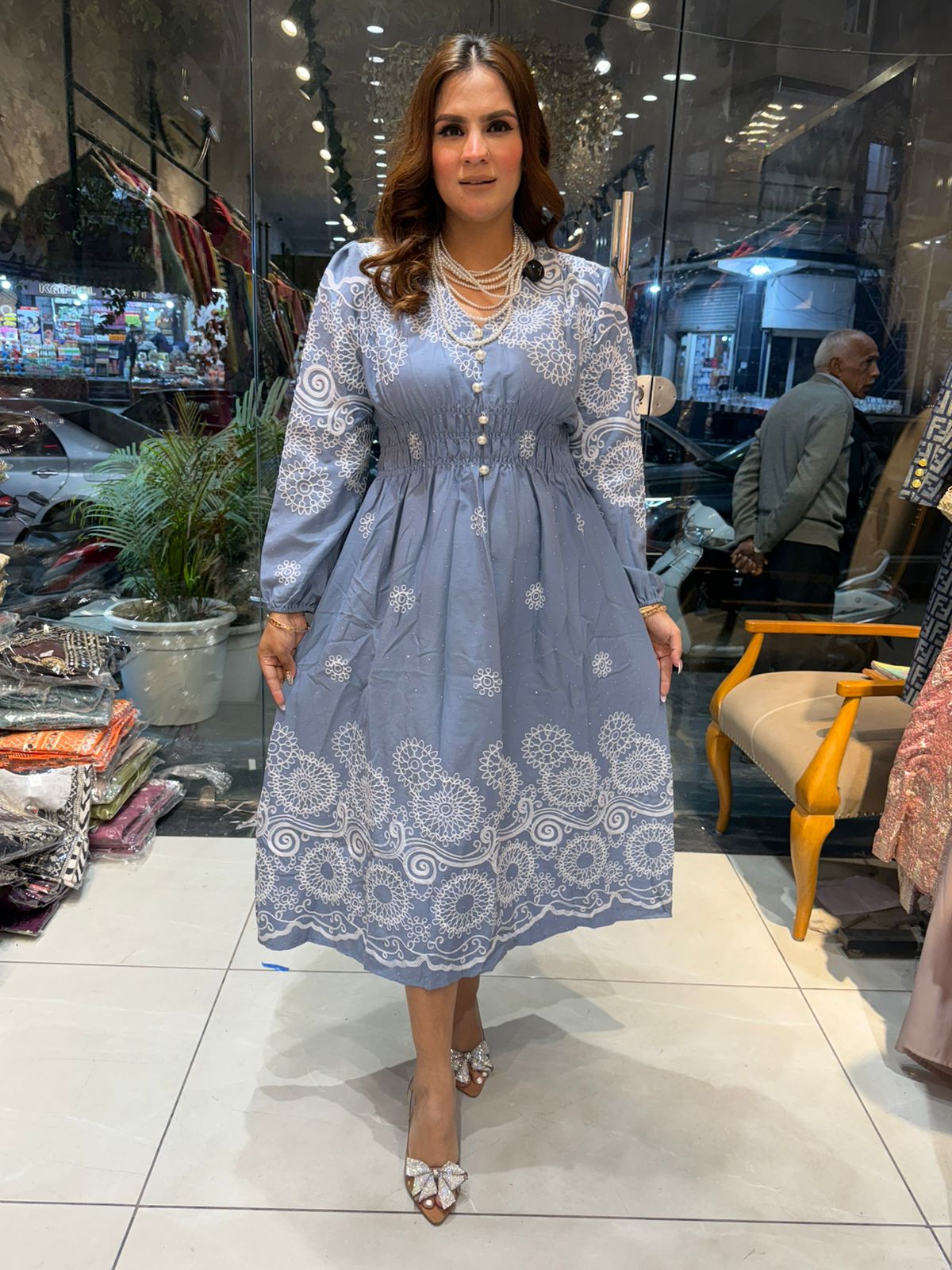 Beautiful Full Sleeves Dress PC2640