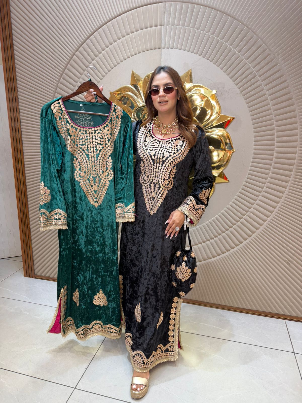 Elegant Long Dress With Potli PC2666