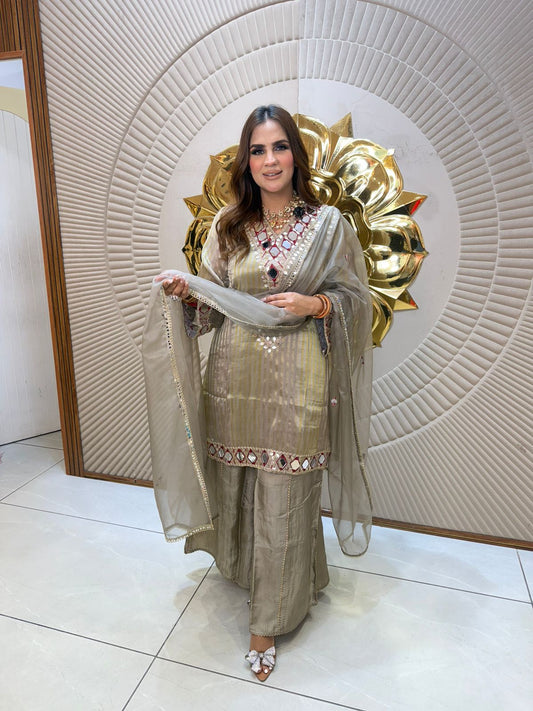 Beautiful Suit With Mirror Work PC2671