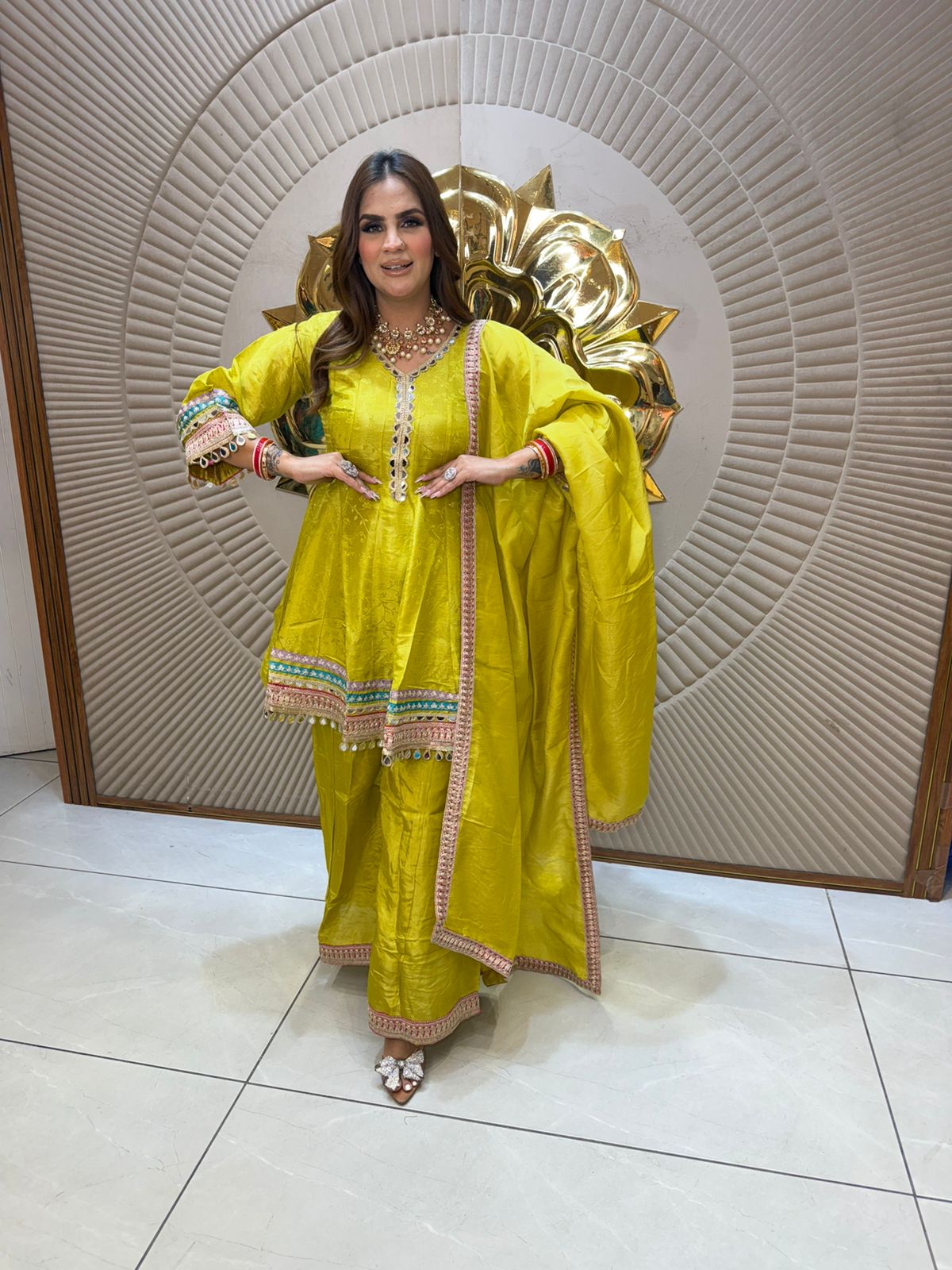 Elegant Suit With Lace Work PC2675