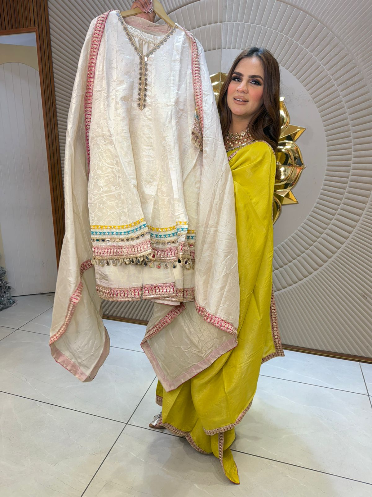 Elegant Suit With Lace Work PC2675