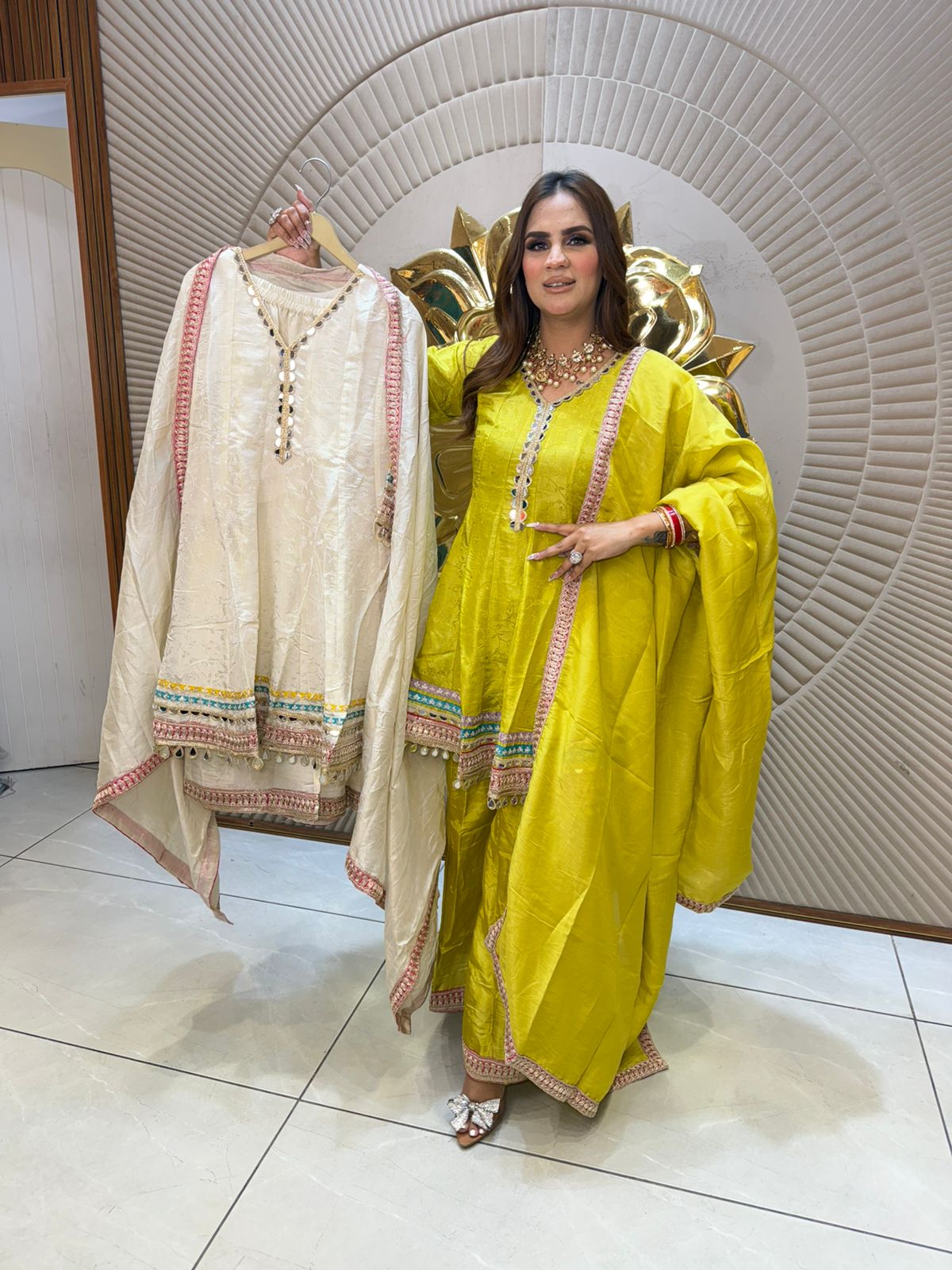 Elegant Suit With Lace Work PC2675