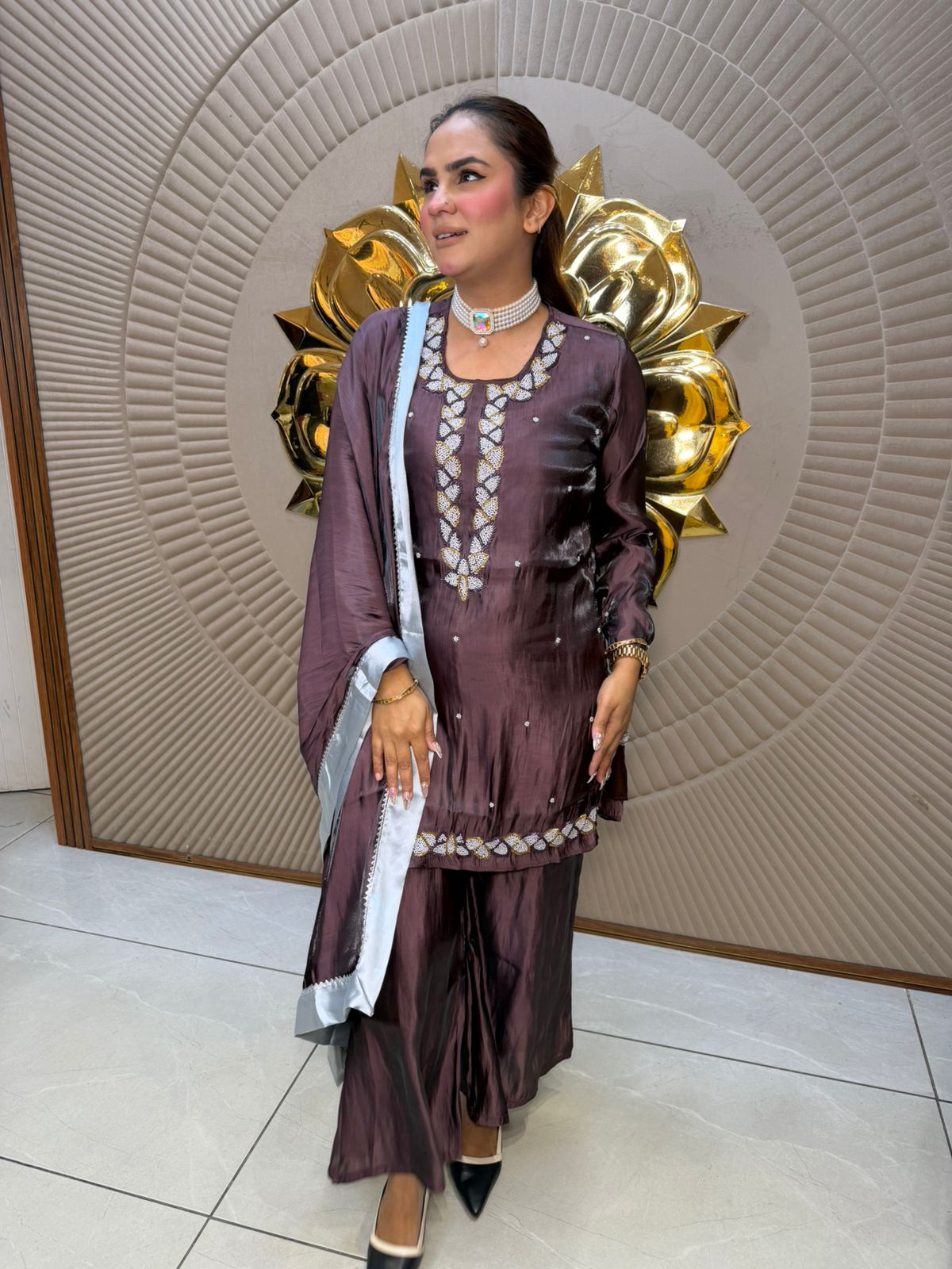 Beautiful Suit With Lace Work PC2711