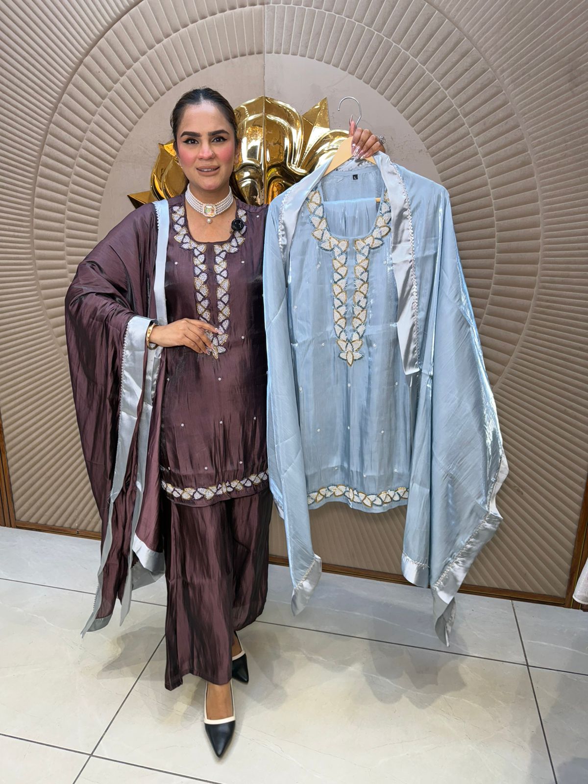 Beautiful Suit With Lace Work PC2711