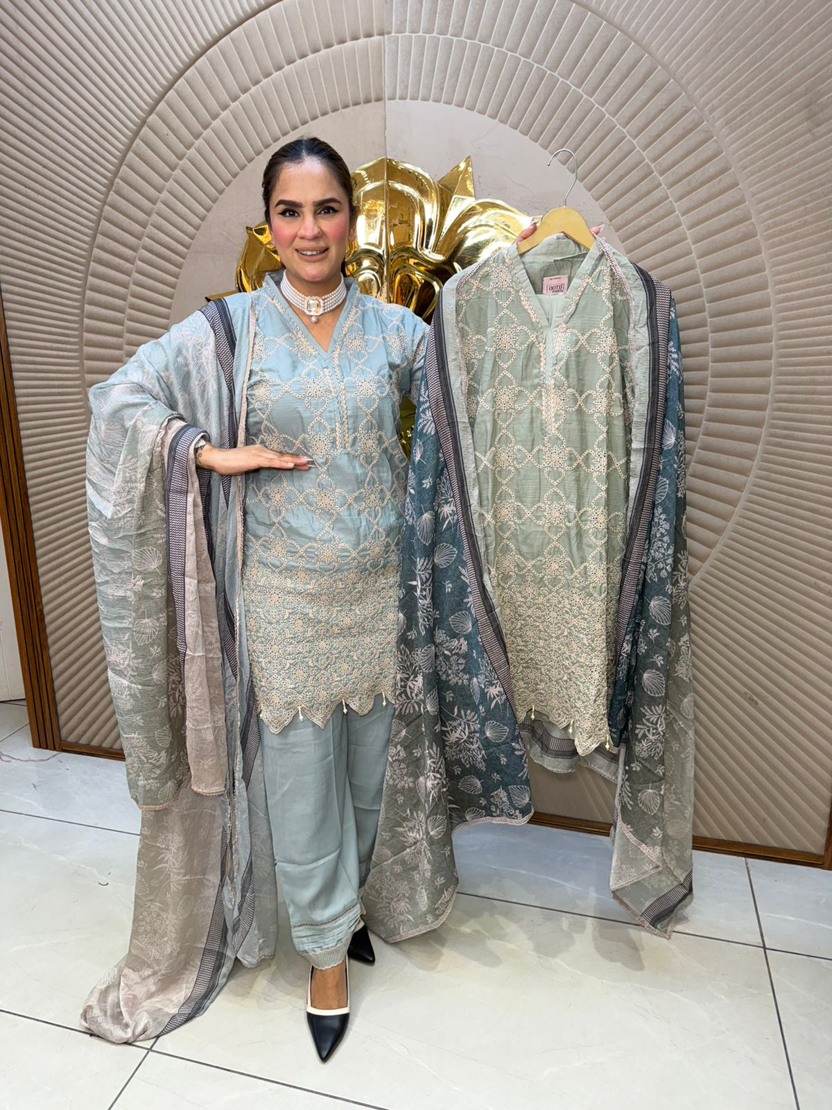 Elegant Party Wear Suit With Lace Work PC2718