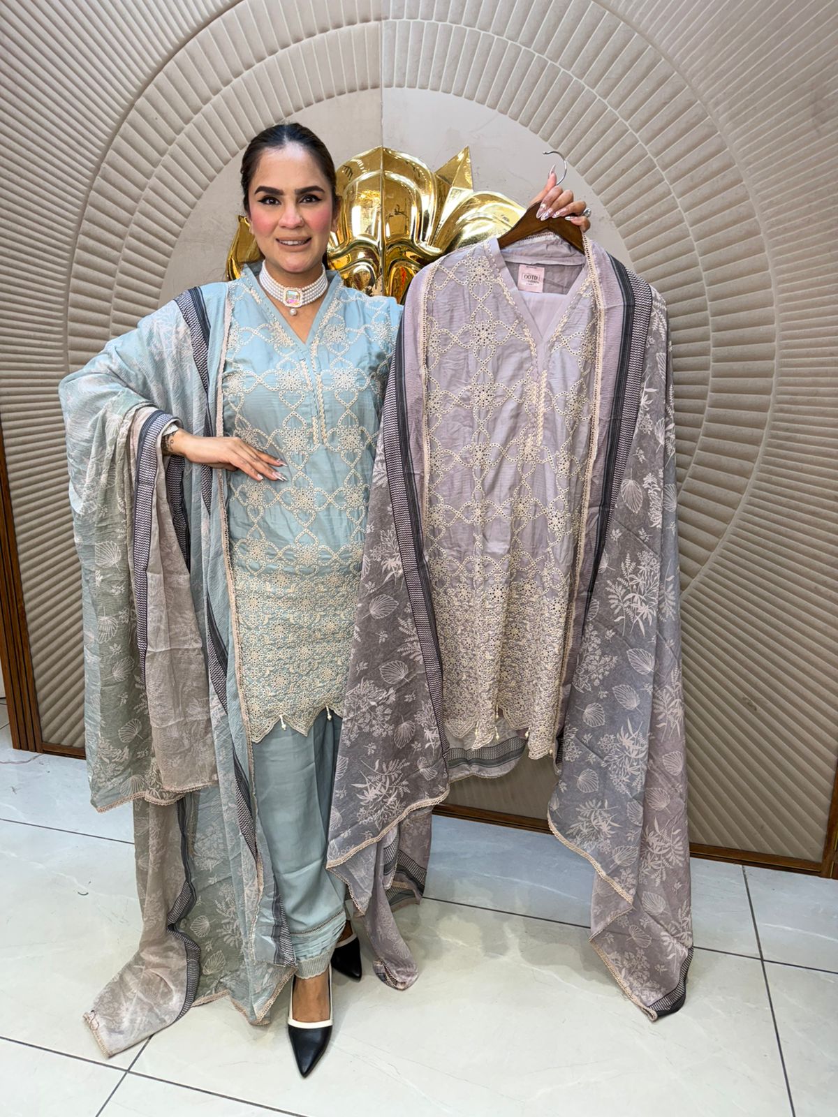 Elegant Party Wear Suit With Lace Work PC2718