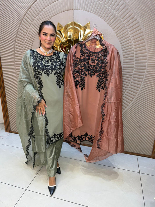 Elegant Suit With Black Print PC2721