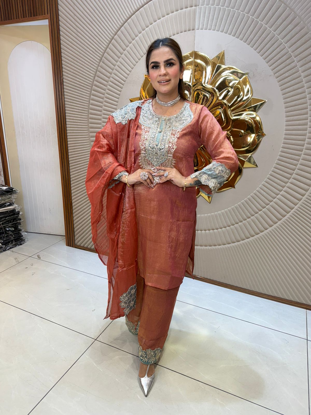 Beautiful Floral Work Suit PC2732