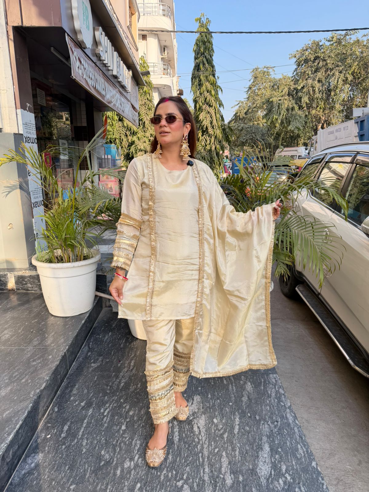 Beautiful Suit With Kiran Work PC2751