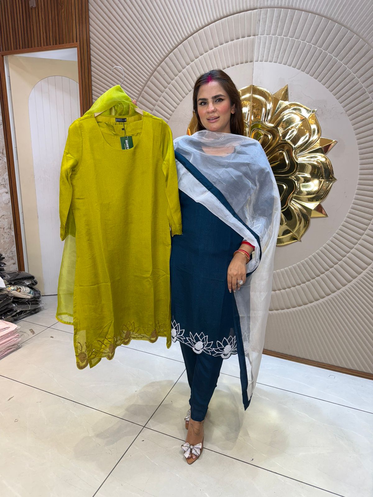 Elegant Suit With Cut Out Work PC2742