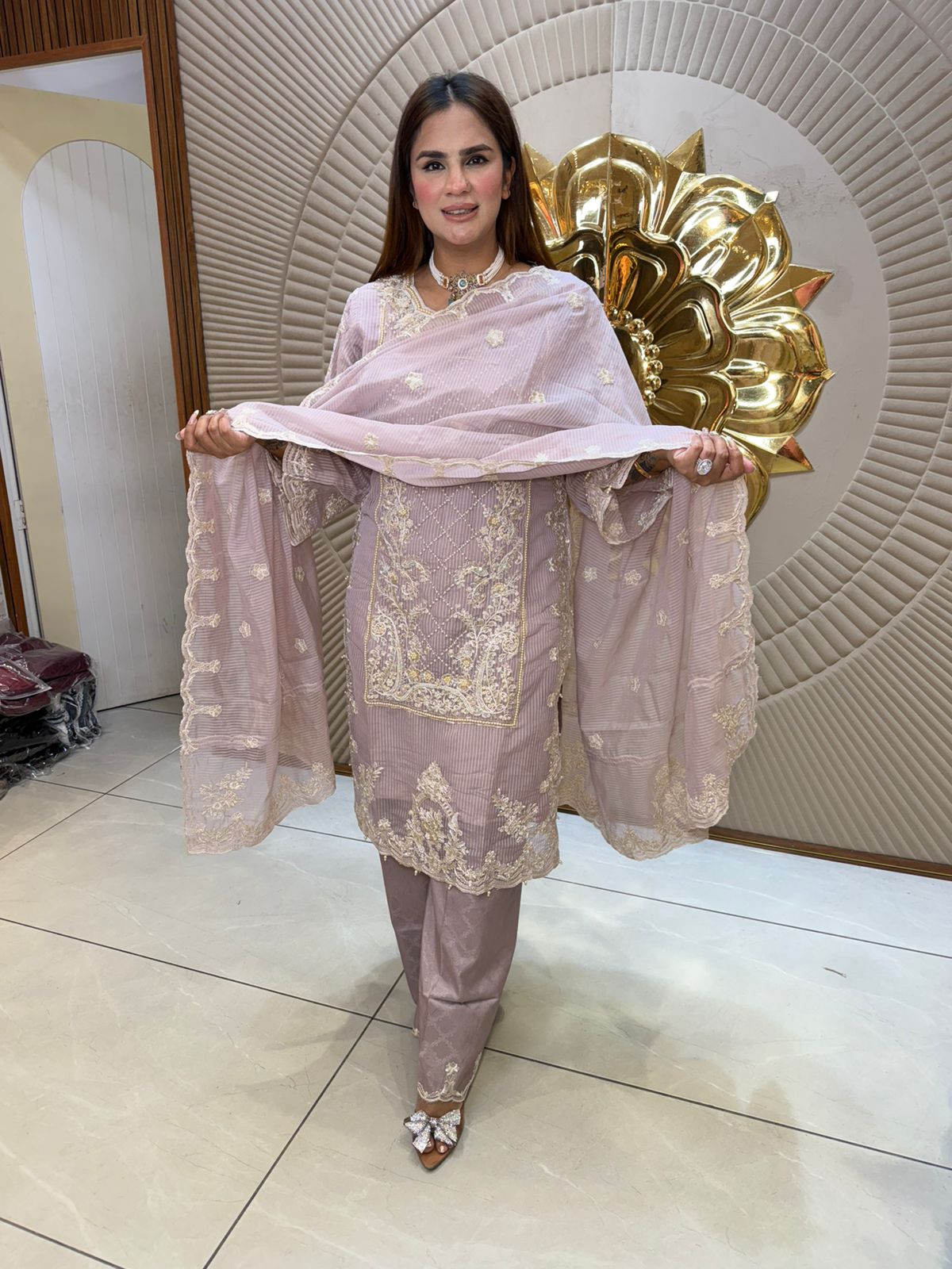 Beautiful Suit With Embroidery Work PC2755