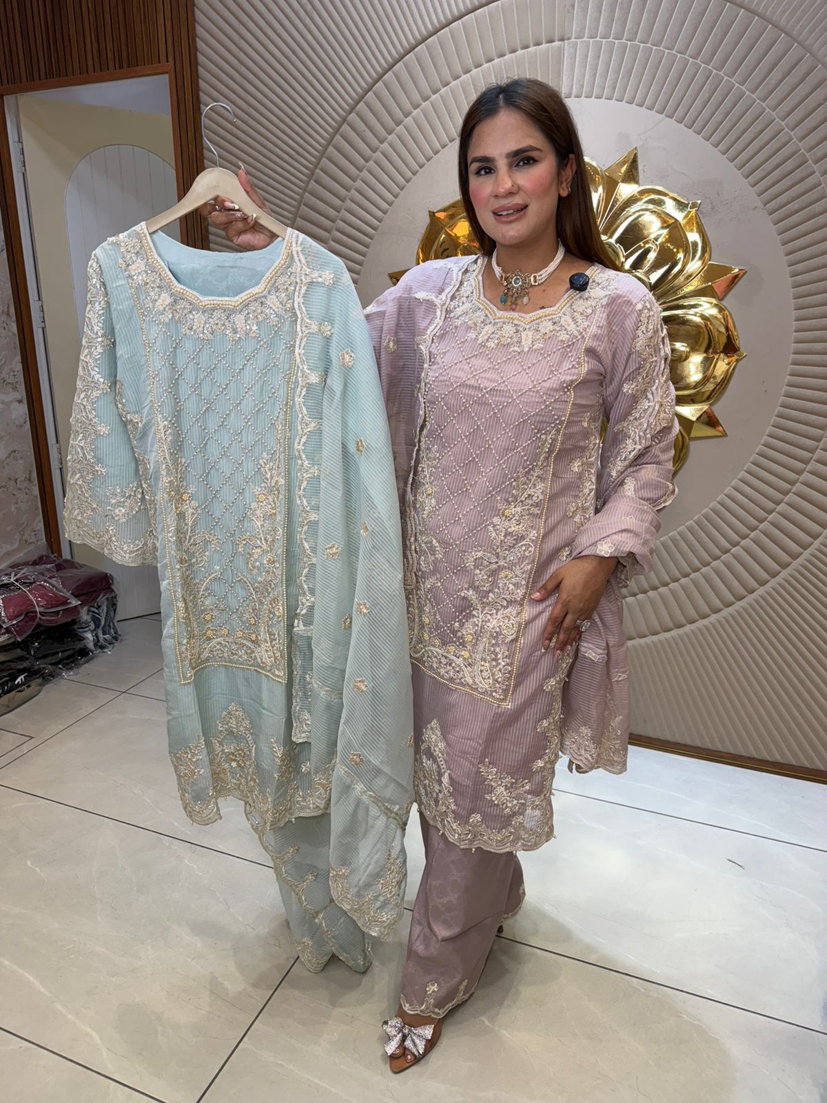 Beautiful Suit With Embroidery Work PC2755