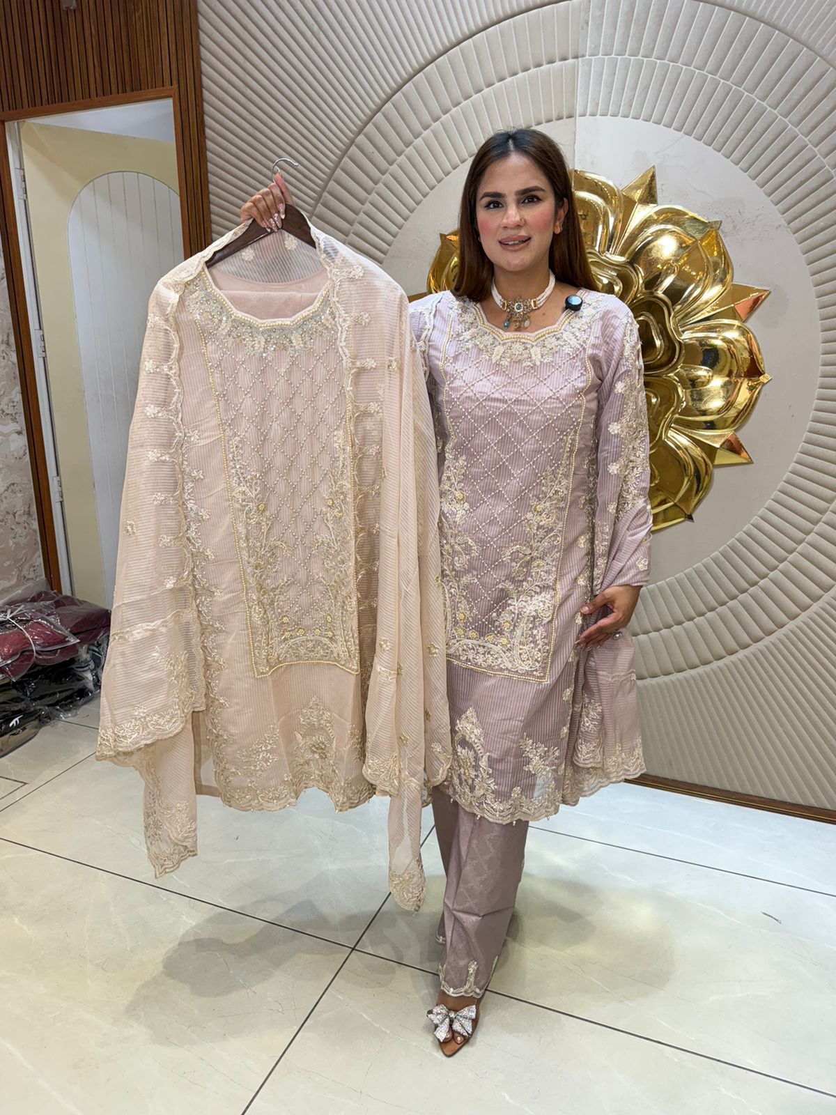 Beautiful Suit With Embroidery Work PC2755