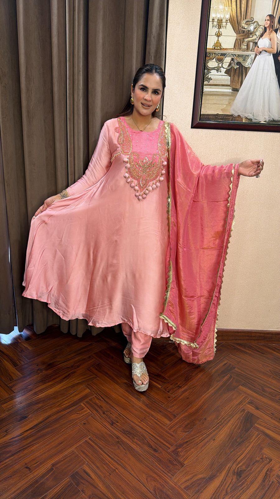 Stunning Crape Long Suit PC2761
