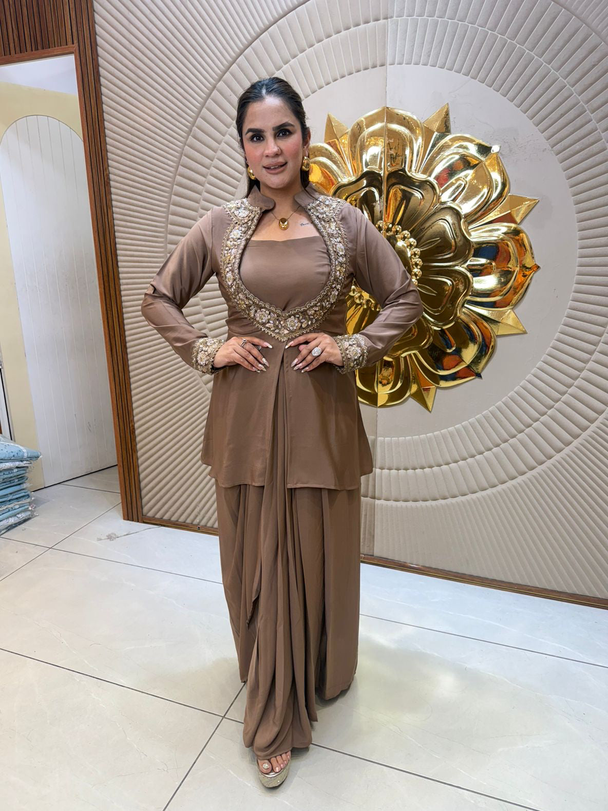 Beautiful elegent top and skirt pc 2771