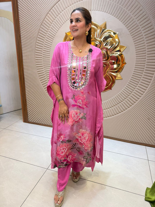 Stunning Floral Print Kaftan Set PC2768