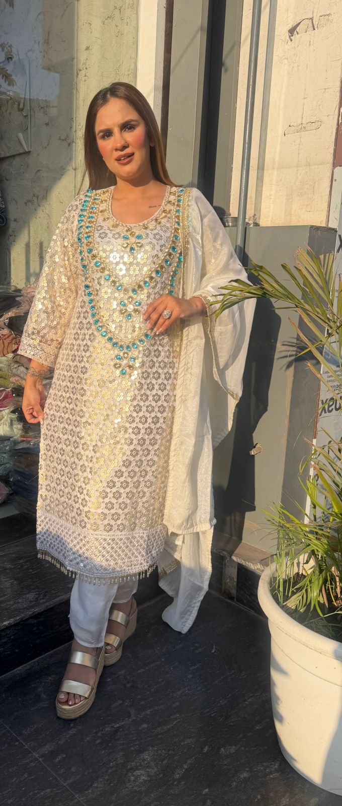 Beautiful Hand Embroidery Work Suit PC2796