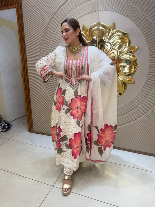 Elegant Suit With Flower Design PC2797