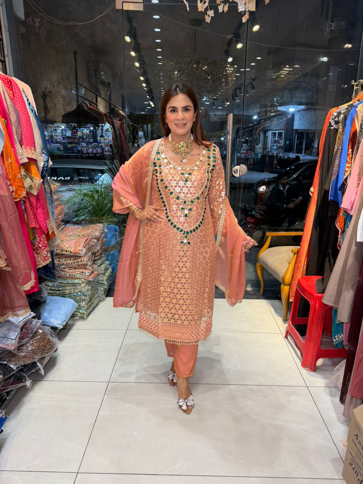 Elegant Small Flower Design Suit PC2805