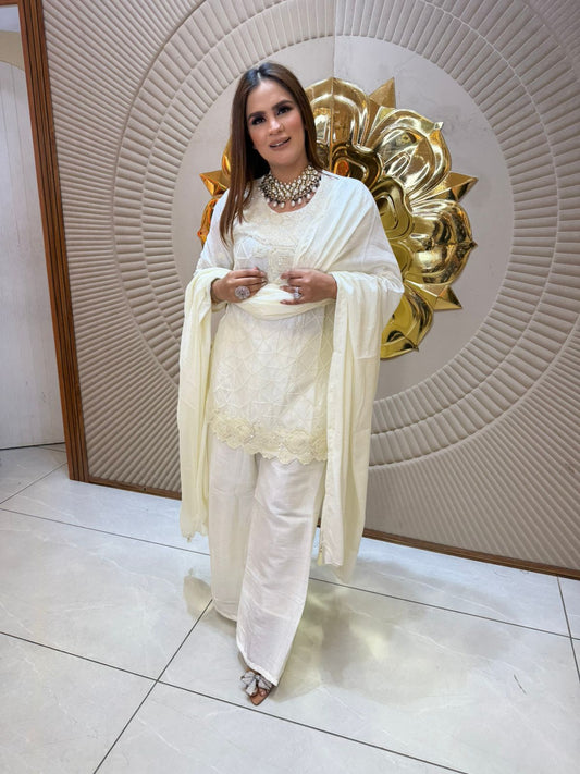 Elegant Suit With Lace Work PC2810