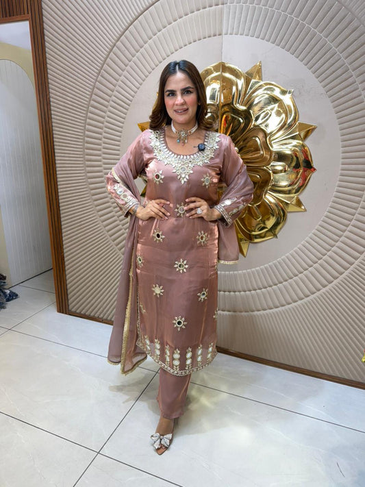 Elegant Suit With Mirror Work PC2819