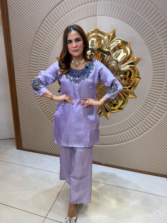 Elegant Suit With Neck Design PC2822