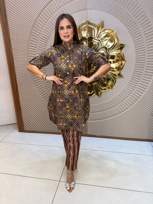 Elegant Printer Dress PC2835