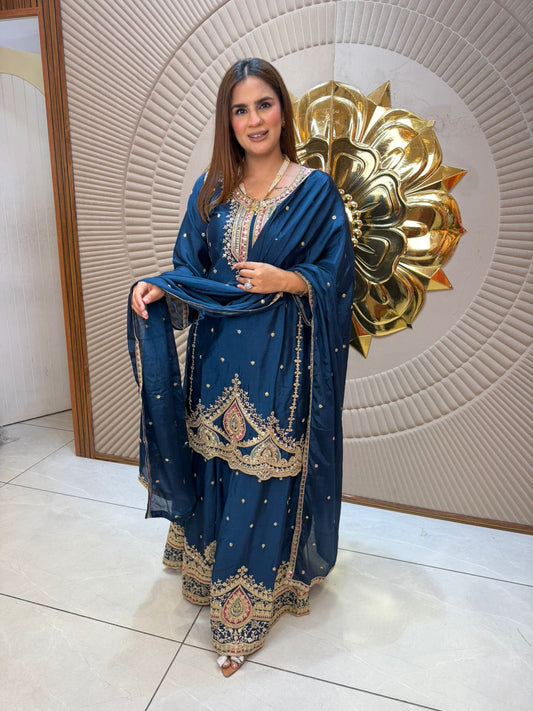 Beautiful Suit With Lace Work PC2842