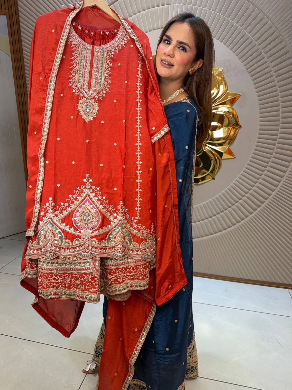 Beautiful Suit With Lace Work PC2842