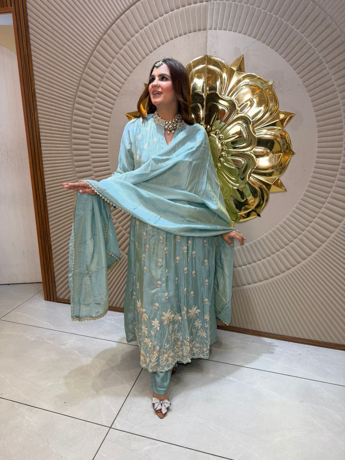 Beautiful Long Suit With Embroidery Suit PC2619