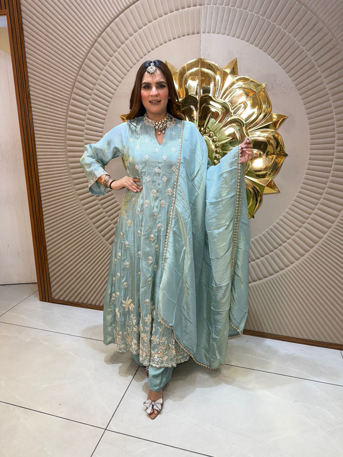 Beautiful Long Suit With Embroidery Suit PC2619