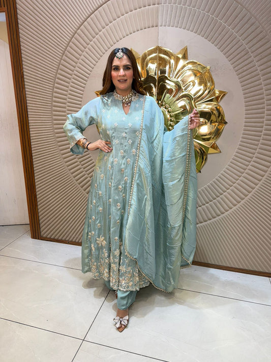 Beautiful Long Suit With Embroidery Suit PC2619