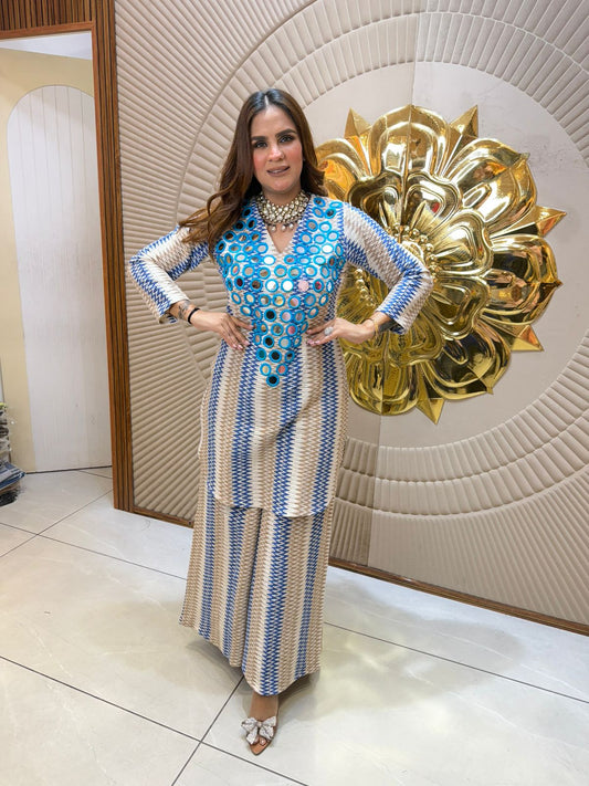 Beautiful Mirror Work Co-Ord Set PC2626