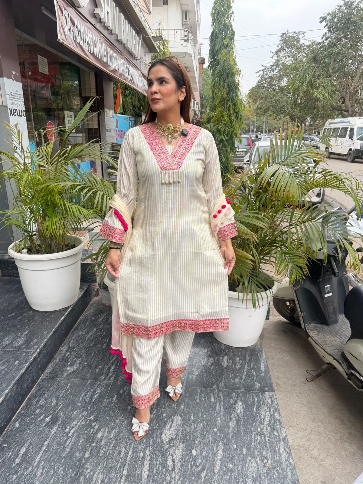 Stunning Suit With Lace Work PC268