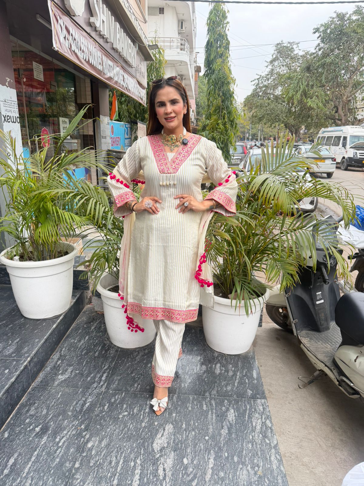 Stunning Suit With Lace Work PC268