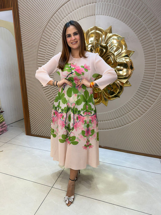 Beautiful Floral Print Dress PC2674