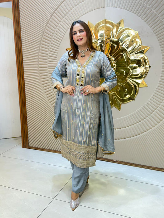 Beautiful Mirror Work Suit PC2711