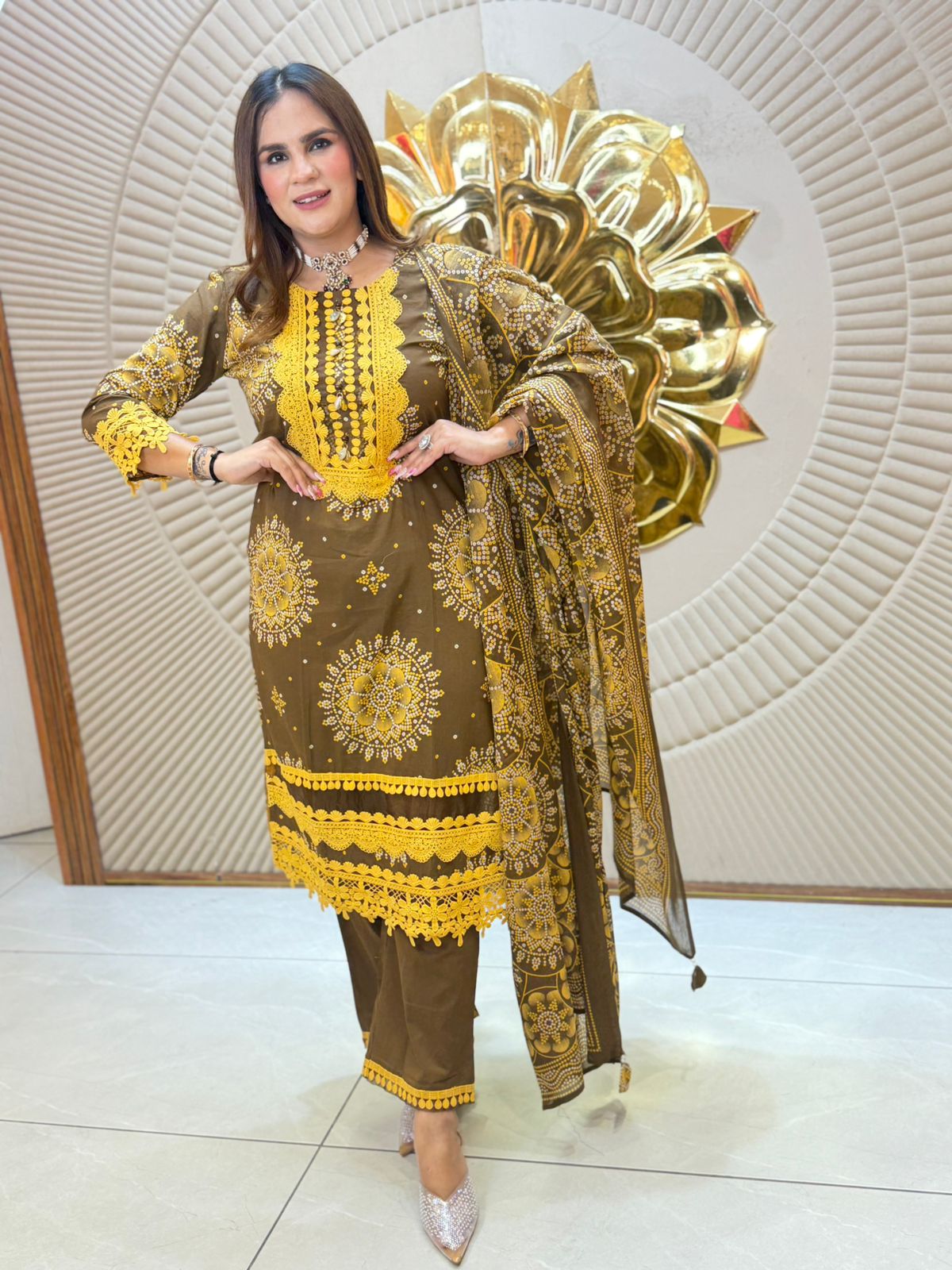 Beautiful Suit with Lace Work PC2716
