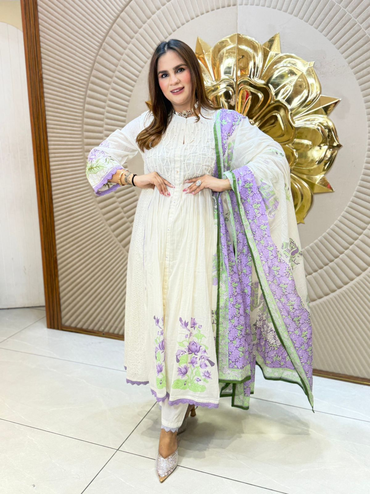 Stunning Flower Print Suit PC2726