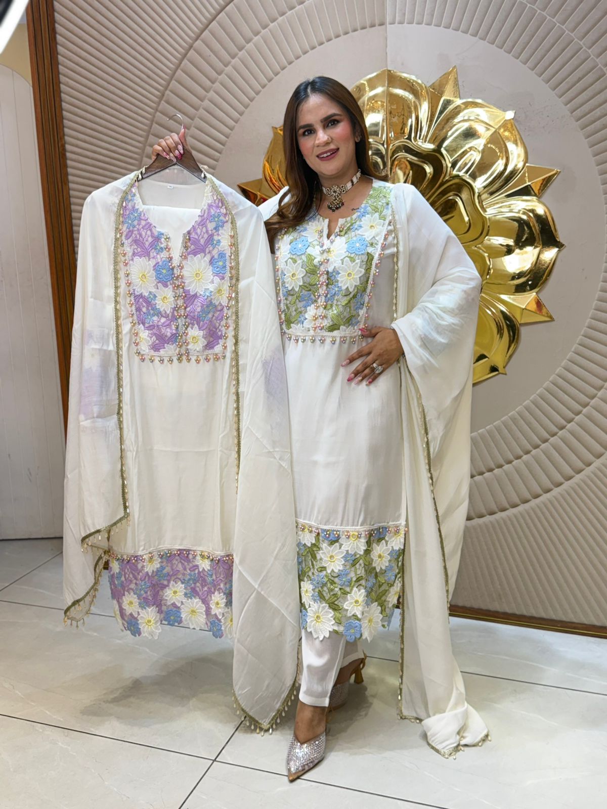 Beautiful Floral Work Suit PC2728