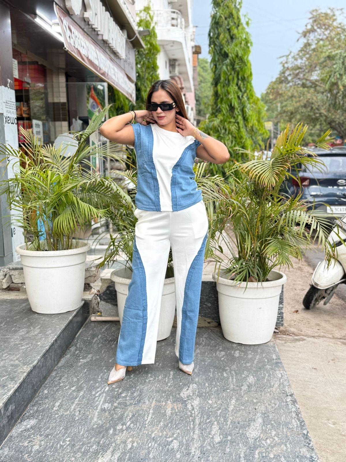 Stunning Daily Wear Denim Co-Ord Set PC2729
