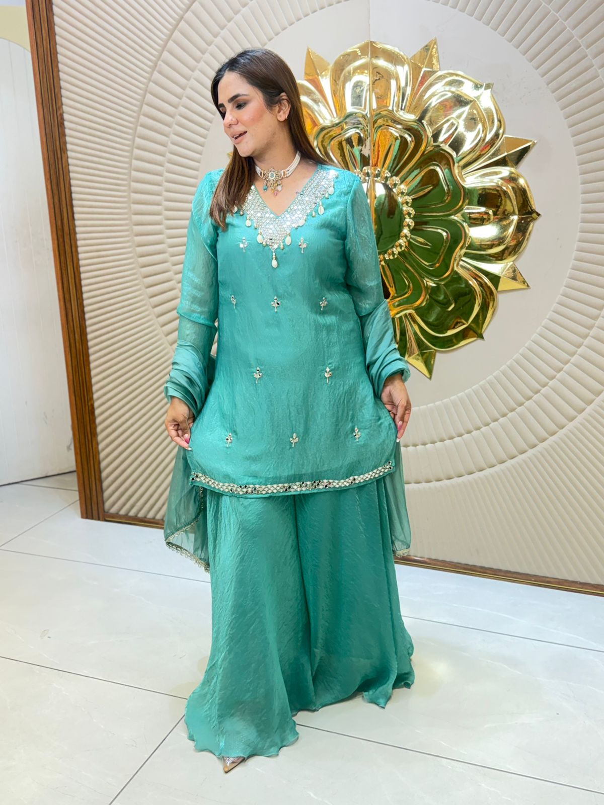 Beautiful Party Wear Plazzo Suit PC2733