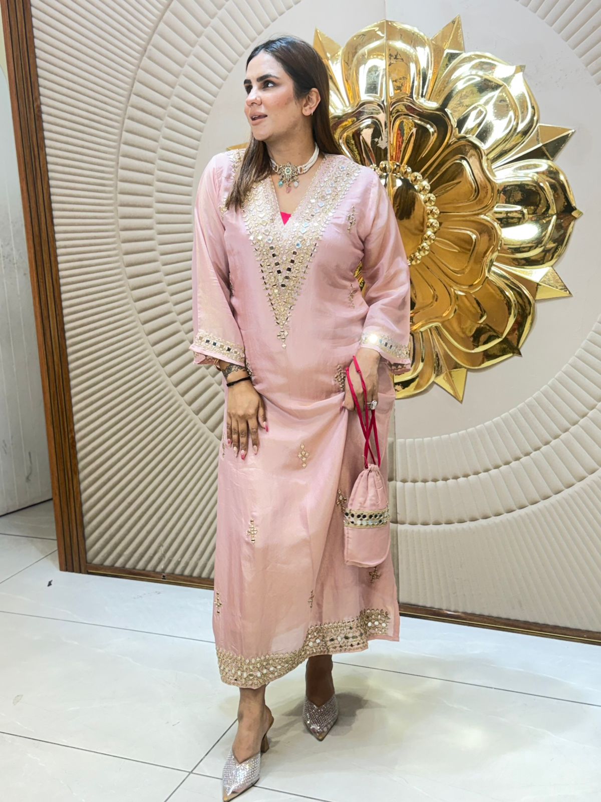 Beautiful Mirror Work Indo Western Drees PC2735