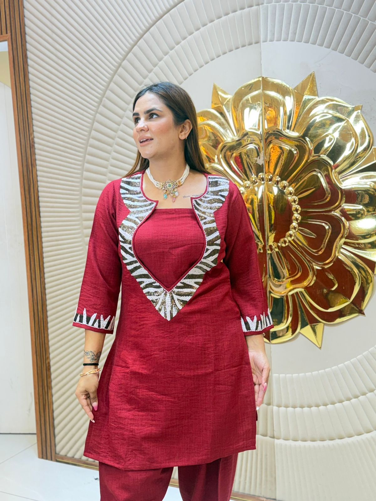Beautiful Suit With Sequence Work PC2741