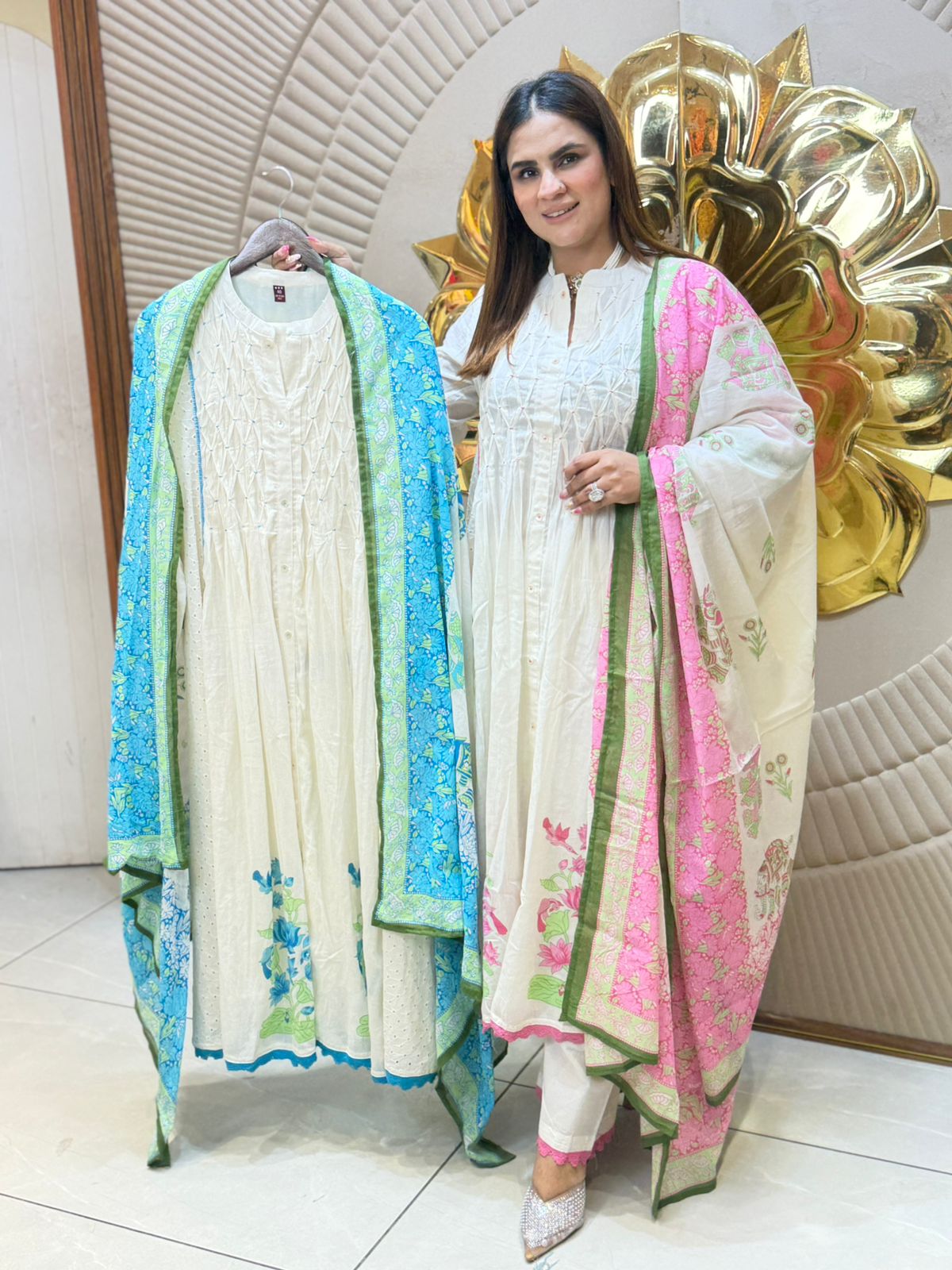 Stunning Floral Print Anarkali Suit PC2742