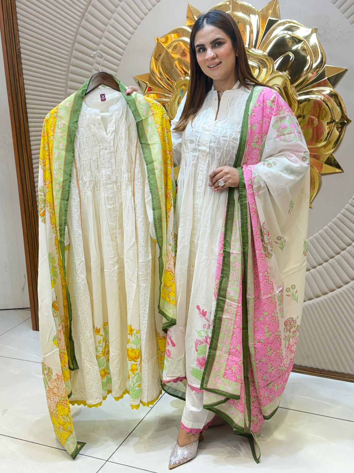 Stunning Floral Print Anarkali Suit PC2742